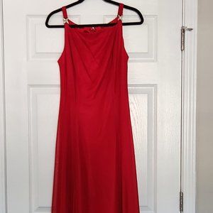 Betsy & Adam, Red Evening Gown, Standard US Size 6 (Tag Size 10)